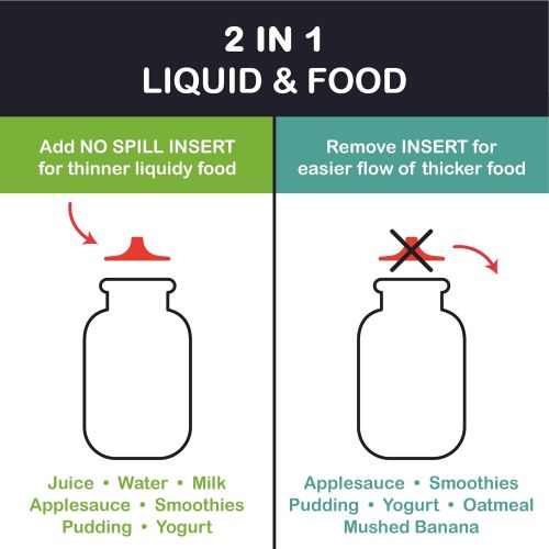  [아마존베스트]Grey 6 oz Squeasy Snacker Spill Proof Silicone Reusable Food Pouch - for Both Soft Foods and Liquids - Water, Apple Sauce, Yogurt, Smoothies, Baby Food - Dishwasher Safe