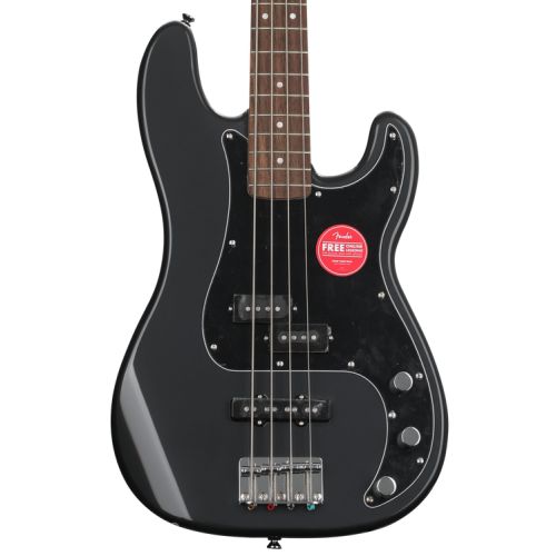  Squier Affinity Series Precision Bass with Gig Bag - Charcoal Frost Metallic with Laurel Fingerboard