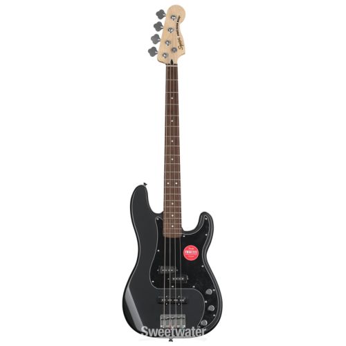  Squier Affinity Series Precision Bass with Gig Bag - Charcoal Frost Metallic with Laurel Fingerboard