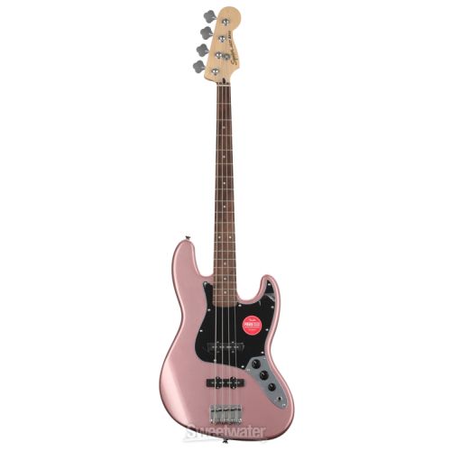  Squier Affinity Series Jazz Bass Essentials Bundle - Burgundy Mist with Laurel Fingerboard