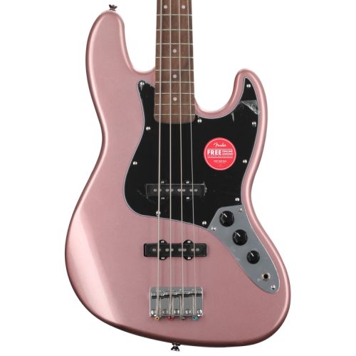  Squier Affinity Series Jazz Bass Essentials Bundle - Burgundy Mist with Laurel Fingerboard