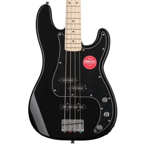  Squier Affinity Series Precision Bass with Gig Bag - Black with Maple Fingerboard