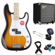 Squier Sonic Precision Bass and Fender Amp Bundle - 2-color Sunburst