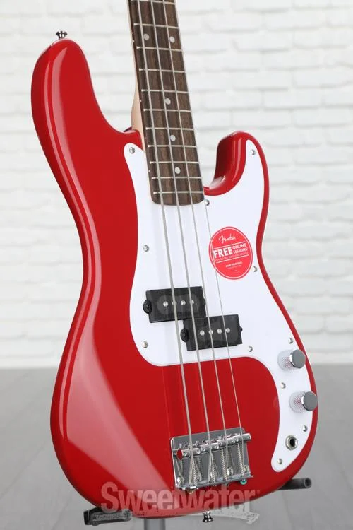  Squier Mini Precision Bass Electric Bass - Dakota Red with Laurel Fingerboard