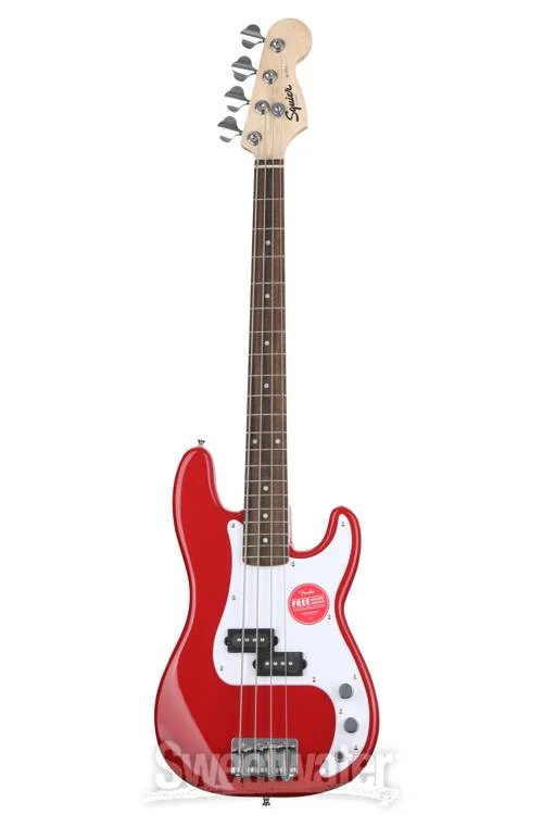  Squier Mini Precision Bass Electric Bass - Dakota Red with Laurel Fingerboard