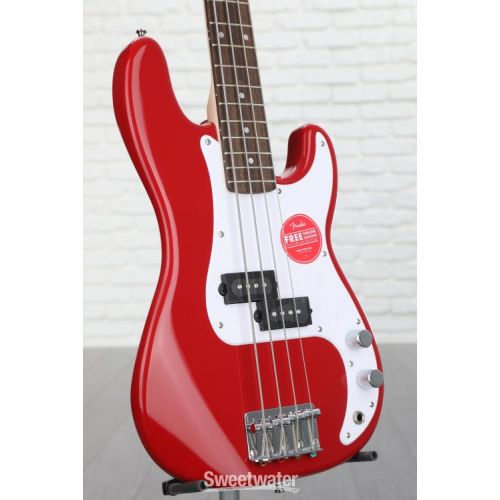  Squier Mini Precision Bass Electric Bass - Dakota Red with Laurel Fingerboard