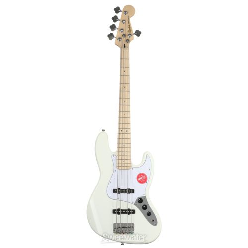  Squier Affinity Series Jazz Bass V Essentials Bundle - Olympic White