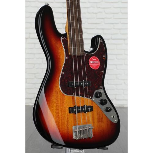  Squier Classic Vibe '60s Fretless Jazz Bass - 3-Tone Sunburst