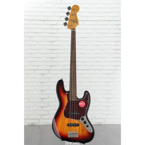  Squier Classic Vibe '60s Fretless Jazz Bass - 3-Tone Sunburst