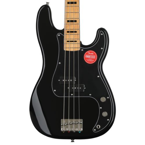  Squier Classic Vibe '70s Precision Bass and Rumble 100 Bass Combo Amp Essentials Bundle - Black