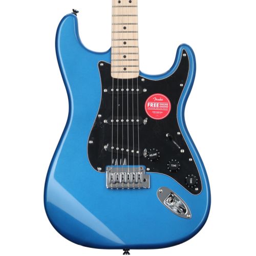  Squier Affinity Series Stratocaster Electric Guitar with Gig Bag - Lake Placid Blue with Maple Fingerboard