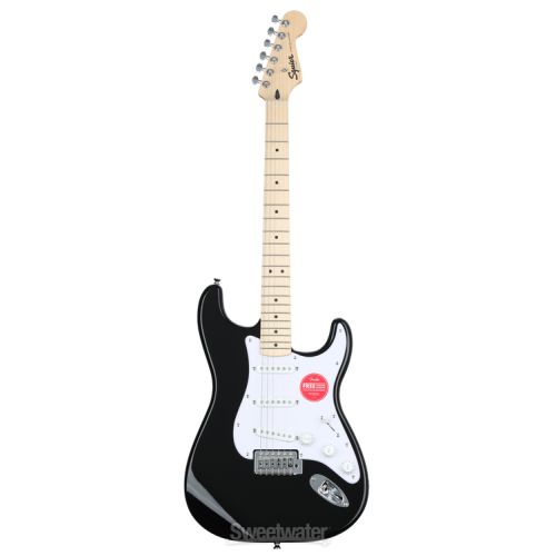  Squier Sonic Stratocaster Electric Guitar - Black with Maple Fingerboard