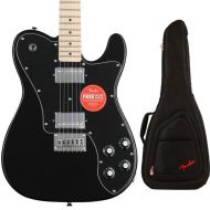 Squier Affinity Series Telecaster Deluxe Electric Guitar with Gig Bag - Black with Maple Fingerboard