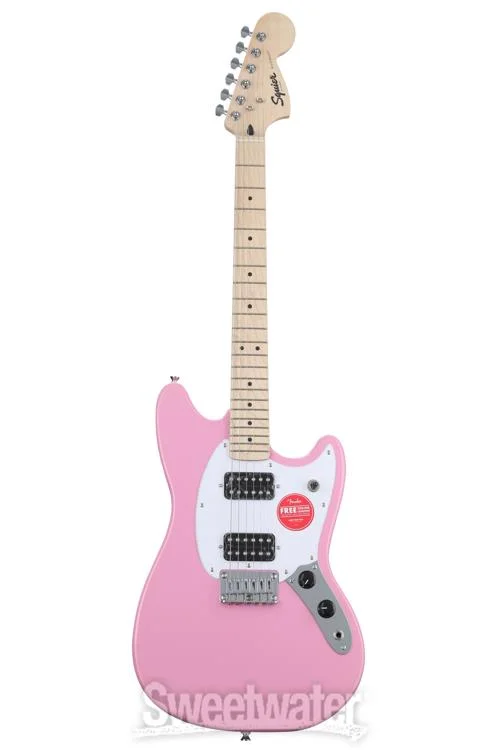  Squier Sonic Mustang HH Solidbody Electric Guitar - Flash Pink