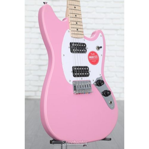  Squier Sonic Mustang HH Solidbody Electric Guitar - Flash Pink