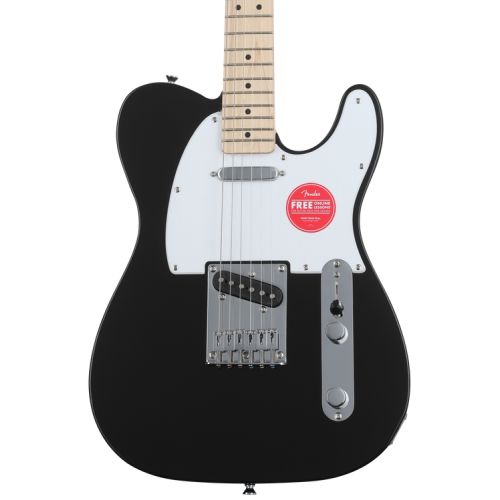  Squier Sonic Telecaster Electric Guitar and Fender Amp Bundle - Black
