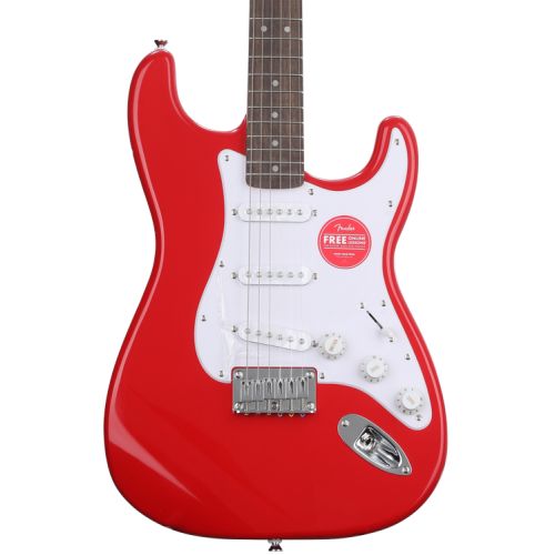  Squier Sonic Stratocaster HT Electric Guitar and Fender Amp Bundle - Torino Red