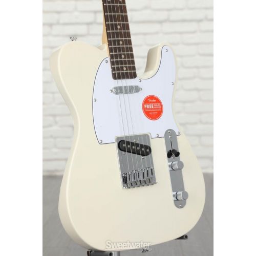  Squier Affinity Series Telecaster Electric Guitar - Olympic White with Laurel Fingerboard