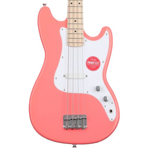  Squier Sonic Bronco Bass and Fender Amp Bundle - Tahitian Coral