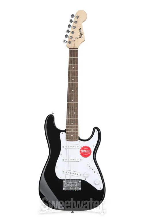  Squier Mini Stratocaster Electric Guitar - Black with Laurel Fingerboard