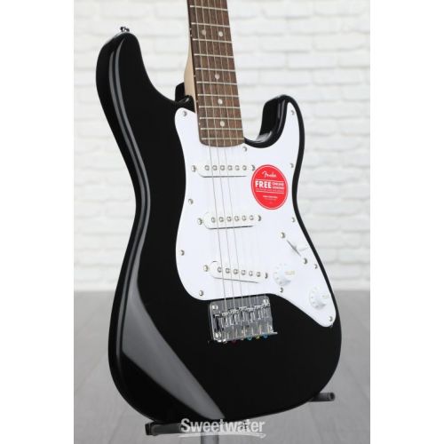  Squier Mini Stratocaster Electric Guitar - Black with Laurel Fingerboard