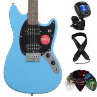 Squier Sonic Mustang HH Solidbody Electric Guitar Essentials Bundle - California Blue