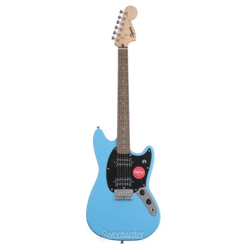  Squier Sonic Mustang HH Solidbody Electric Guitar Essentials Bundle - California Blue