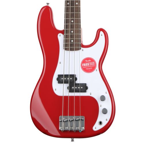  Squier Mini Precision Electric Bass Essentials Bundle - Dakota Red