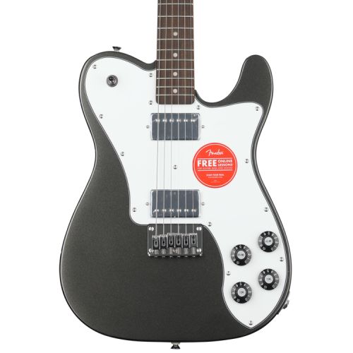  Squier Affinity Series Telecaster Deluxe Electric Guitar and Frontman 20G Combo Amp Bundle - Charcoal Frost Metallic with Laurel Fingerboard