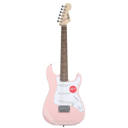  Squier Mini Stratocaster Electric Guitar - Shell Pink with Laurel Fingerboard