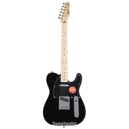  Squier Affinity Series Telecaster Electric Guitar - Black, Sweetwater Exclusive