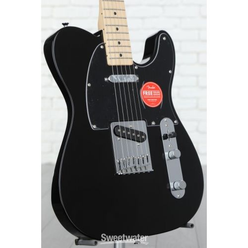  Squier Affinity Series Telecaster Electric Guitar - Black, Sweetwater Exclusive