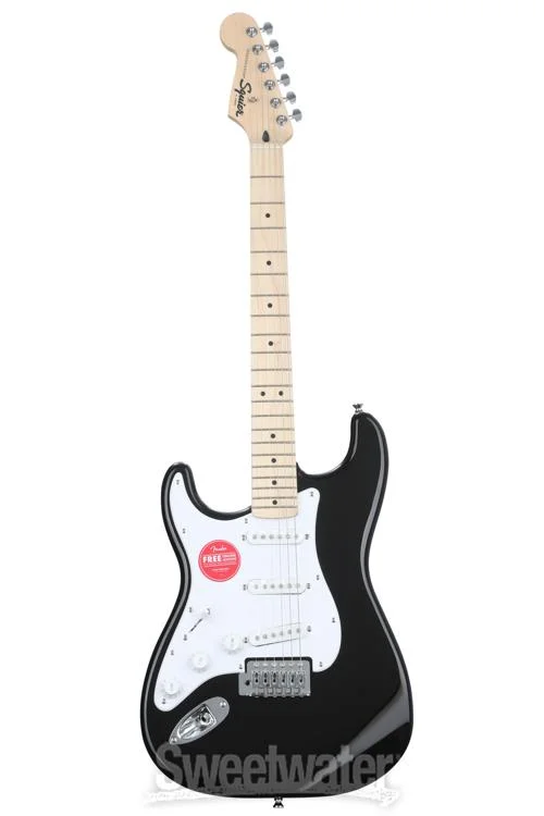  Squier Sonic Stratocaster Left-handed Electric Guitar - Black with Maple Fingerboard