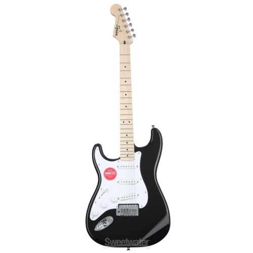  Squier Sonic Stratocaster Left-handed Electric Guitar - Black with Maple Fingerboard