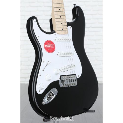  Squier Sonic Stratocaster Left-handed Electric Guitar - Black with Maple Fingerboard