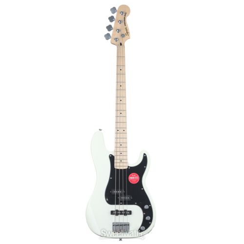  Squier Affinity Series Precision Bass with Gig Bag - Olympic White with Maple Fingerboard