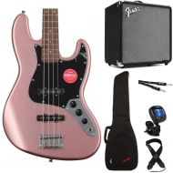 Squier Affinity Series Jazz Bass and Rumble 25 Combo Amp Bundle - Burgundy Mist with Laurel Fingerboard