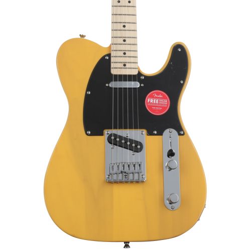  Squier Sonic Telecaster Electric Guitar Essentials Bundle - Butterscotch Blonde