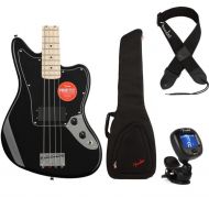 Squier Affinity Series Jaguar Bass H Essentials Bundle - Black