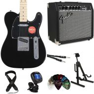 Squier Affinity Series Telecaster Electric Guitar and Frontman 20G Combo Amp Bundle - Black, Sweetwater Exclusive