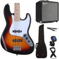 Squier Affinity Series Jazz Bass and Rumble 25 Combo Amp Bundle - 3-color Sunburst with Maple Fingerboard