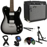 Squier Affinity Series Telecaster Deluxe Electric Guitar and Frontman 20G Combo Amp Bundle - Silver Burst, Sweetwater Exclusive