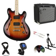 Squier Affinity Starcaster and Fender Frontman 20G Amp Bundle - 3-Color Sunburst