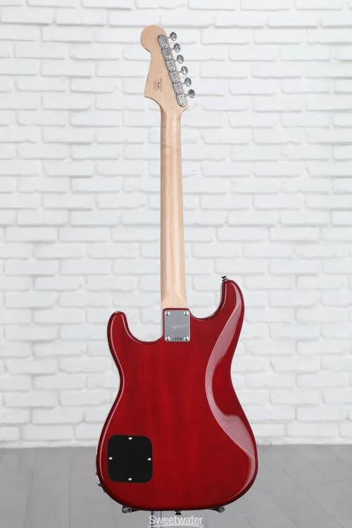  Squier Paranormal Strat-O-Sonic Electric Guitar - Crimson Red Transparent