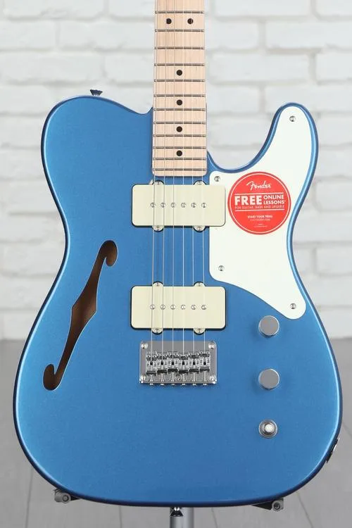 Squier Paranormal Cabronita Telecaster Thinline - Lake Placid Blue with Parchment Pickguard Demo