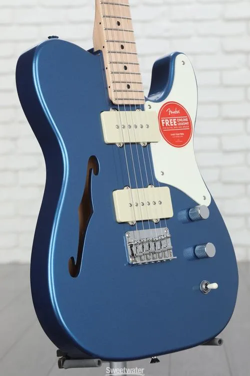  Squier Paranormal Cabronita Telecaster Thinline - Lake Placid Blue with Parchment Pickguard Demo