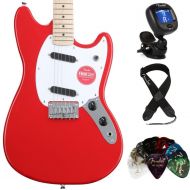 Squier Sonic Mustang Solidbody Electric Guitar Essentials Bundle - Torino Red