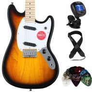 Squier Sonic Mustang Solidbody Electric Guitar Essentials Bundle - 2-color Sunburst