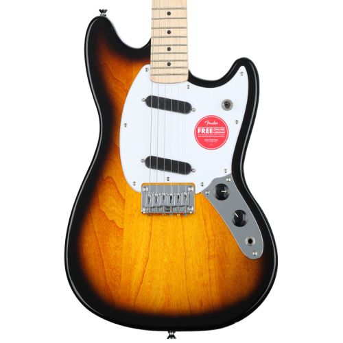  Squier Sonic Mustang Solidbody Electric Guitar Essentials Bundle - 2-color Sunburst