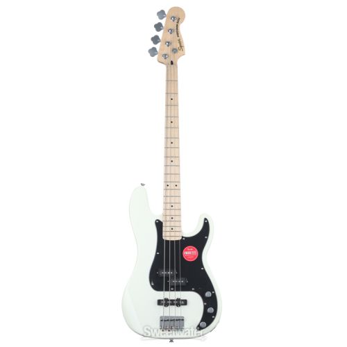  Squier Affinity Series Precision Bass Essentials Bundle - Olympic White with Maple Fingerboard